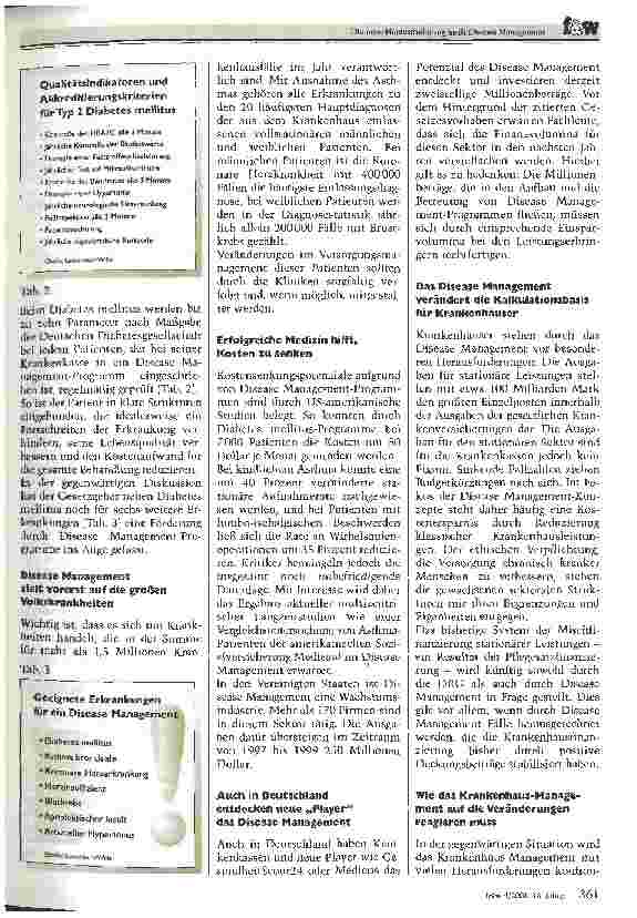 Vorschauseite 3: Die neue herausforderung heißt Disease Management