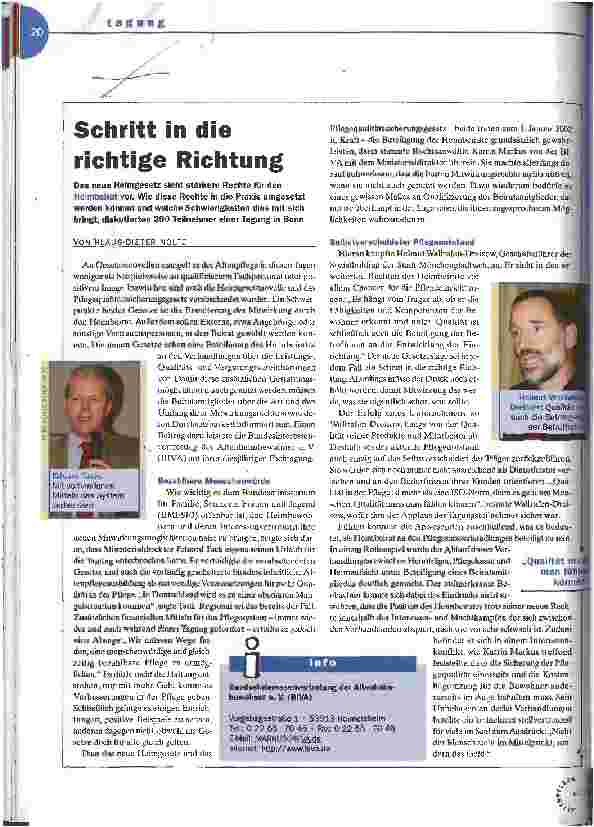Vorschauseite 1: Schritt in die richtige Richtung