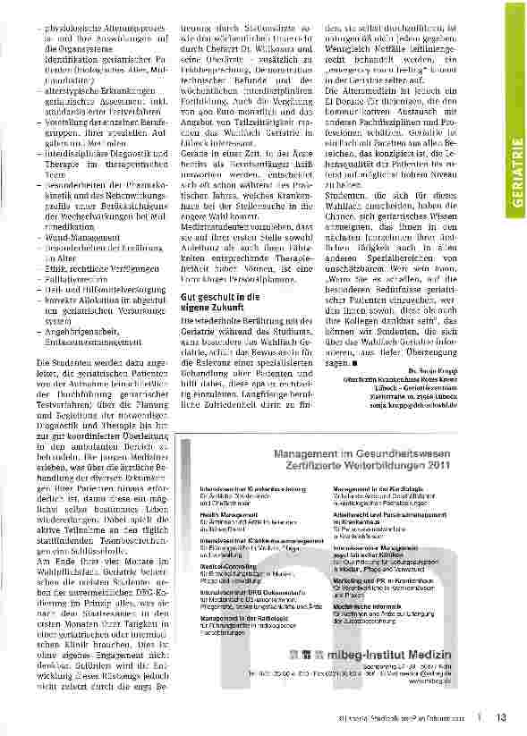 Vorschauseite 2: Das Krankenhaus Rotes Kreuz Lübeck -.