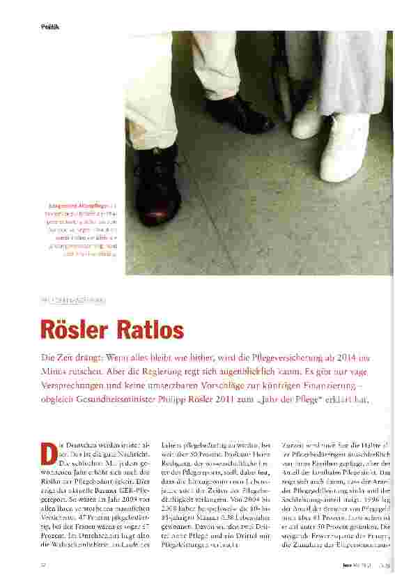 Vorschauseite 1: Rösler Ratlos