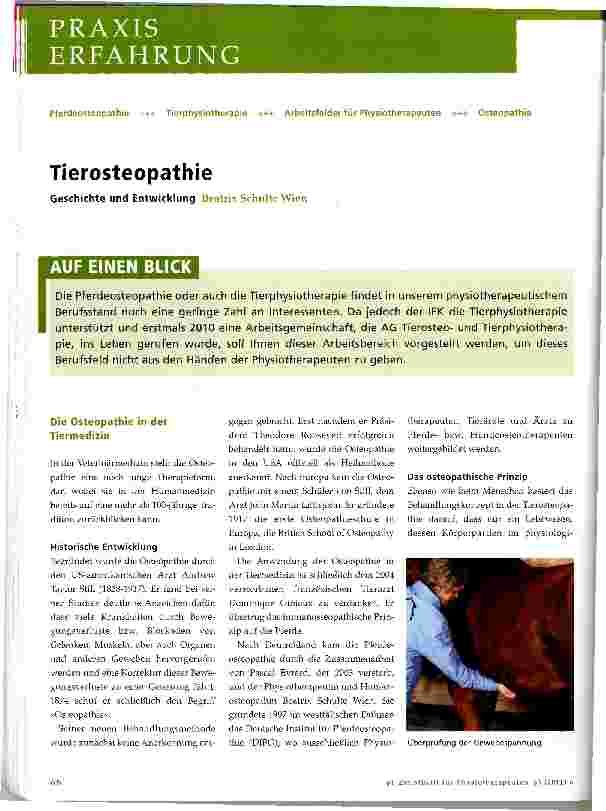 Vorschauseite 1: Tierosteopathie