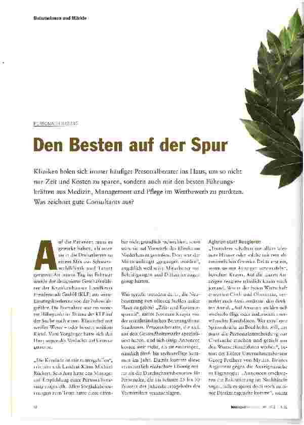 Vorschauseite 1: Den Besten auf der Spur