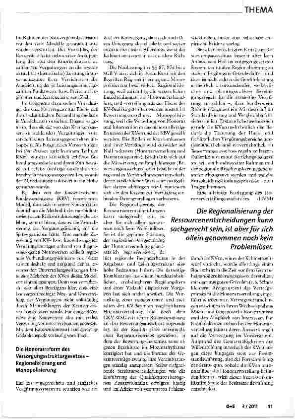 Vorschauseite 3: Was bringt die Reform der Honorarreform?