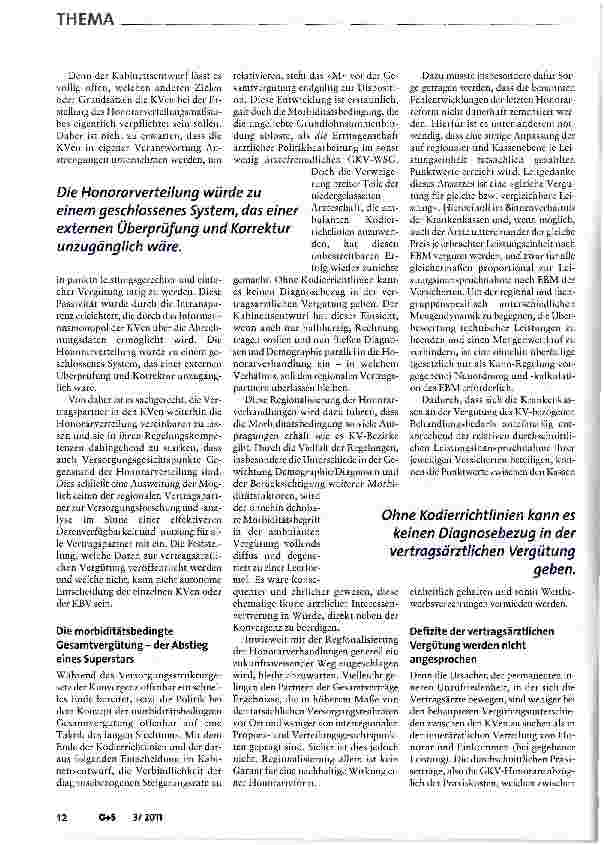 Vorschauseite 4: Was bringt die Reform der Honorarreform?