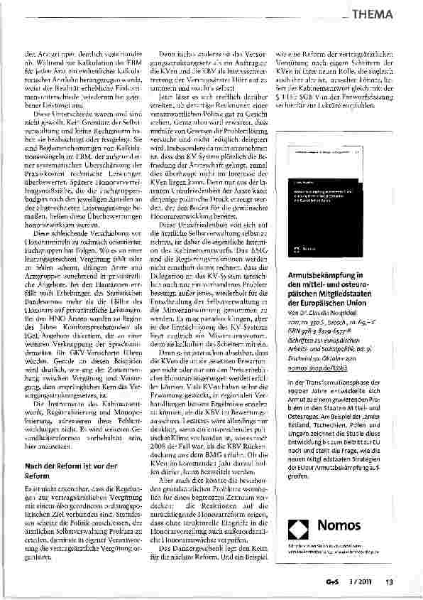 Vorschauseite 5: Was bringt die Reform der Honorarreform?