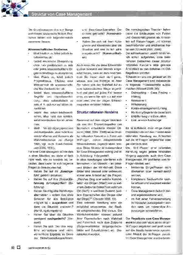 Vorschauseite 3: Struktur von Case Management -alter Wein in neuen Schläuchen?