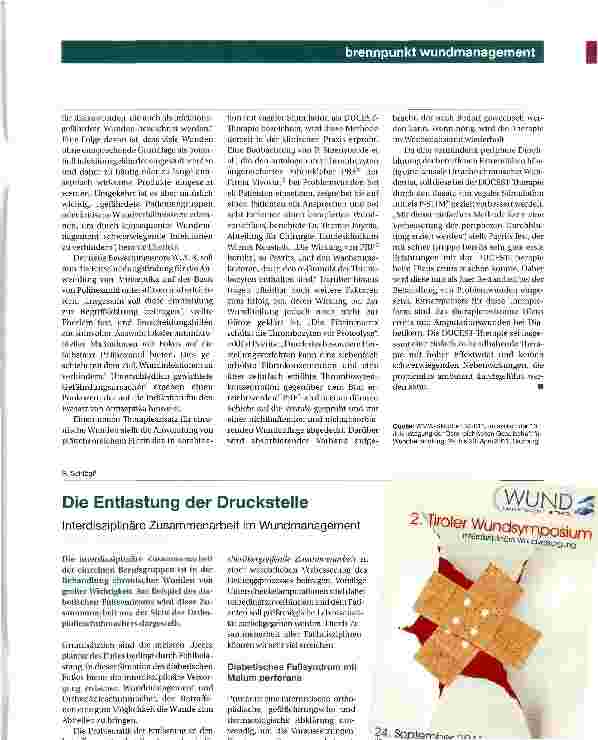Vorschauseite 2: Chronische Wunden - chronisches Problem
