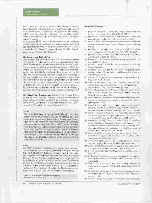Vorschauseite 6: Der Blick für Diversität macht den Unterschied ein internationaler Leitfaden des WFOT(World Federation of Occupational Therapists)