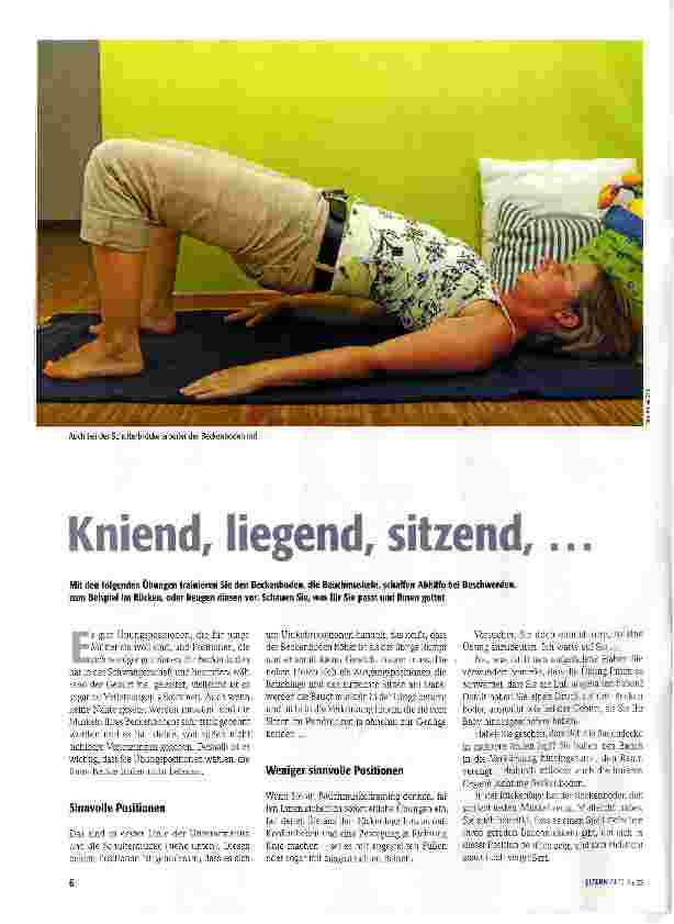 Vorschauseite 1: Kniend, liegend, sitzend,...
