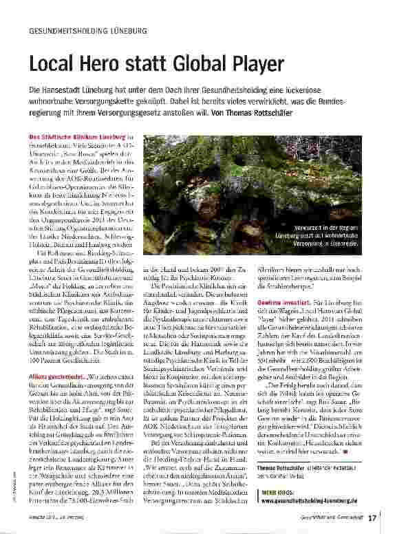 Vorschauseite 1: Local Hero statt Global Player