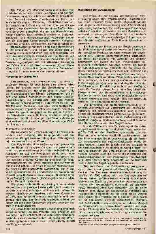 Vorschauseite 2: Übergewicht und Hunger