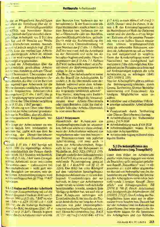Vorschauseite 3: Das Arbeitsrecht des Krankenpflegepersonals 3. Teil