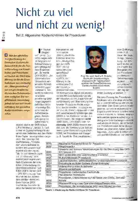 Vorschauseite 1: Nicht zu viel und nicht zu wenig! Teil 2