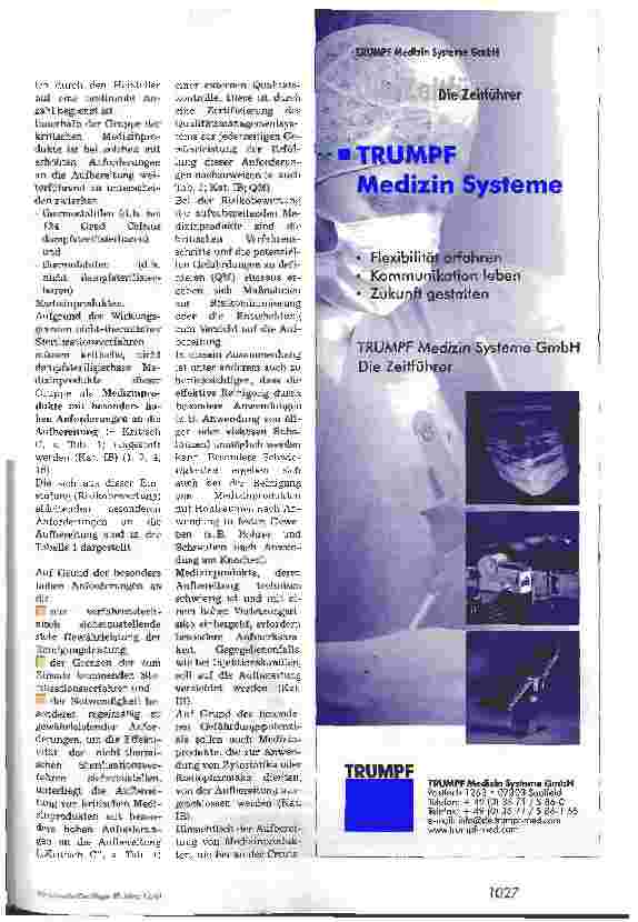 Vorschauseite 5: Anforderungen an die Hygiene bei der Aufbereitung von Medizinprodukten 1. Teil