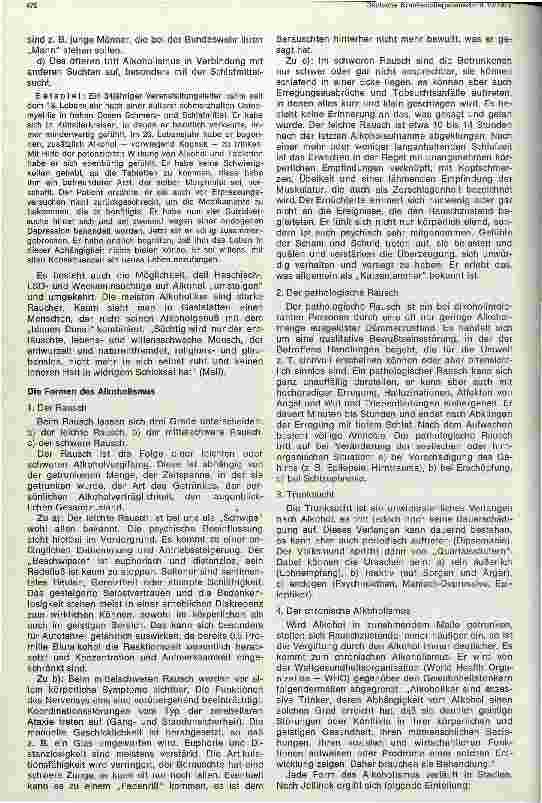 Vorschauseite 3: Alkoholismus - ein Problem unserer Zeit