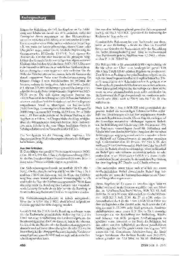 Vorschauseite 2: Außergewöhnliche Umstände; Bedarfsbezogenheit; Erstausstattung; Erhaltungsund Ergänzungsbedarf; Zuschuss für Anschaffung einer Waschmaschine