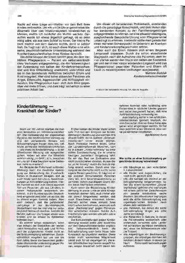 Vorschauseite 2: Sorgen der Kinderkrankenschwestern in der modernen Kinderklinik