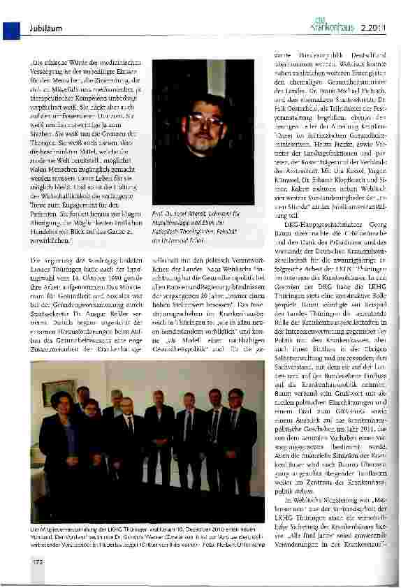Vorschauseite 2: I Krankenhausgeschichte20 Jahre Landeskrankenhausgesellschaft Thüringen