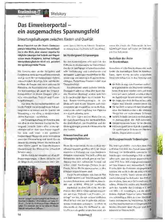 Vorschauseite 1: Das Einweiserportal - ein ausgemachtes Spannungsfeld