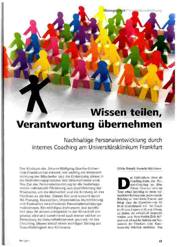 Vorschauseite 1: Wissen teilen, Verantwortung übernehmen