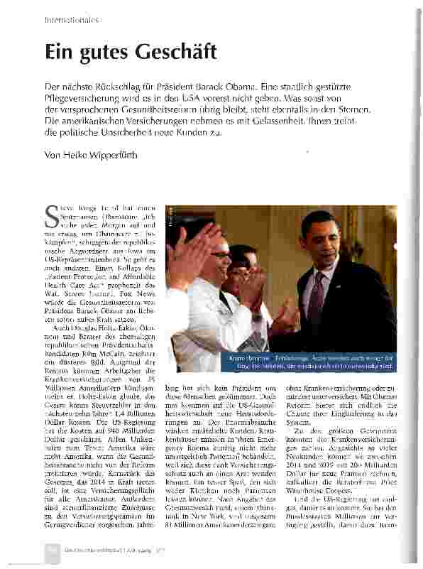Vorschauseite 1: Ein gutes Geschäft