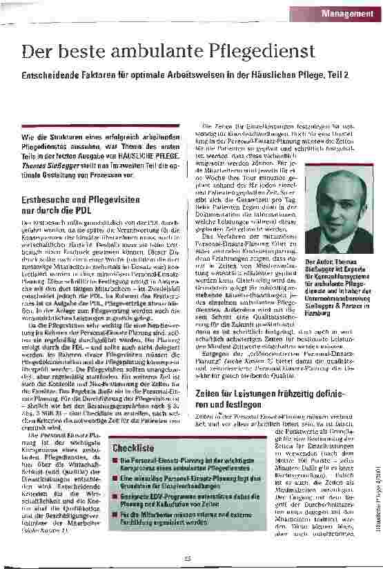 Vorschauseite 1: Der beste ambulante Pflegedienst Teil 2