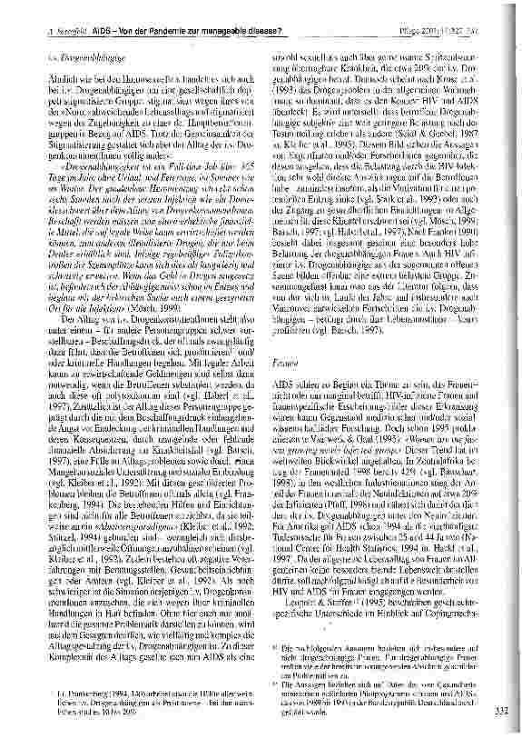 Vorschauseite 6: AIDS - Von der Pandemie zur manageable disease?