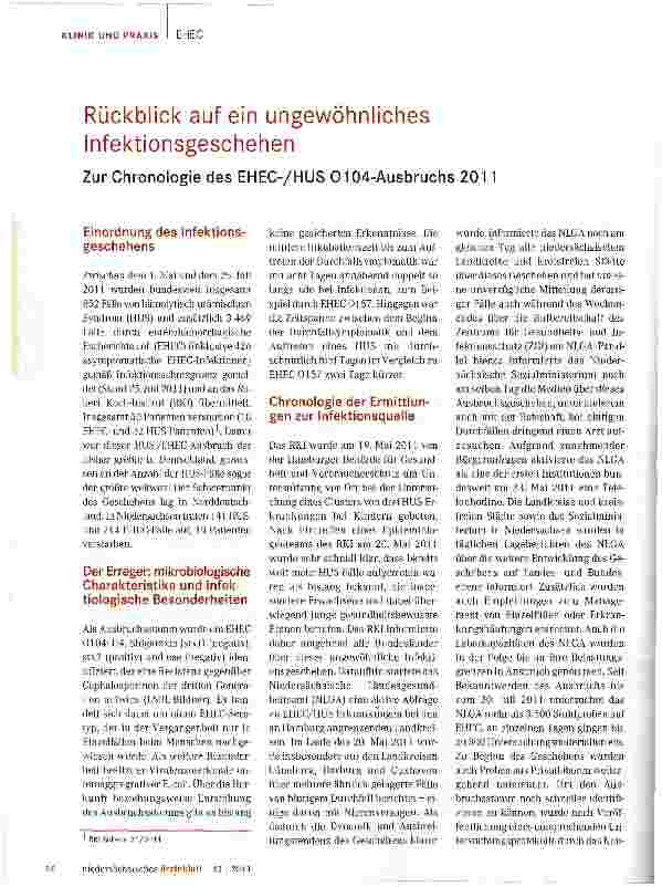 Vorschauseite 1: Rückblick auf ein ungewöhnliches Infektionsgeschehen