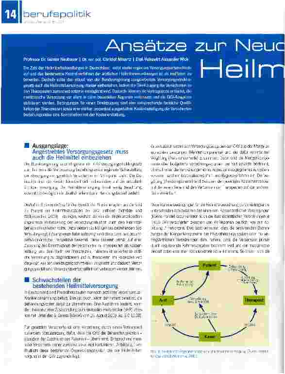 Vorschauseite 1: Ansätze zur Neuordnung der Heilmittelversorgung