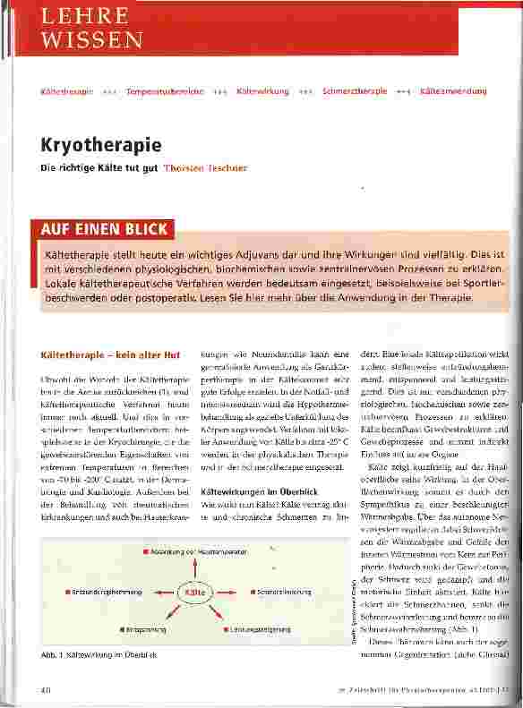 Vorschauseite 1: Kryotherapie