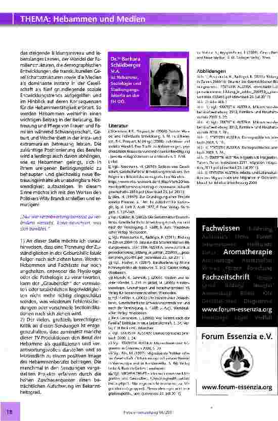 Vorschauseite 5: Hebammen, Medien, sozialer Wandel