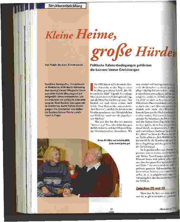 Vorschauseite 1: Kleine Heime, große Hürden
