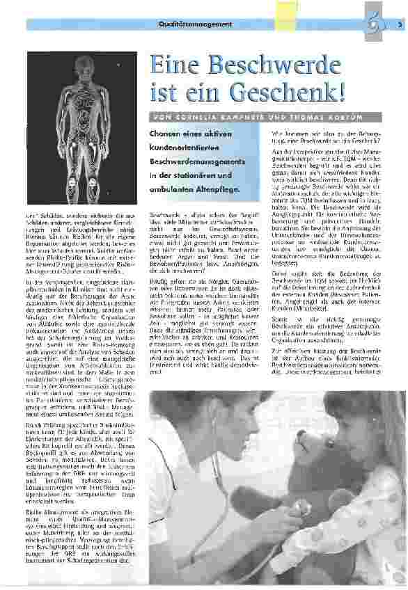 Vorschauseite 1: Eine Beschwerde ist ein Geschenk!