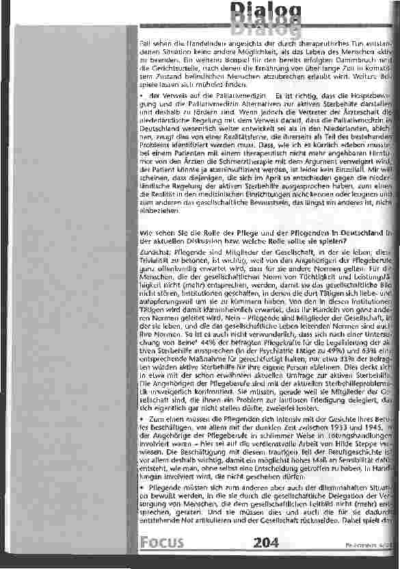 Vorschauseite 5: Ich lehne die in den Niederlanden getroffenen Regelungen ab Interview mit Paul-Werner Schreiner