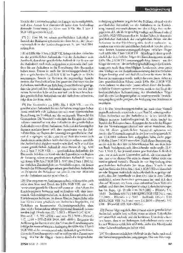 Vorschauseite 3: Aufenthalt in Justizvollzugsanstalt als gewöhnlicher Aufenthalt; Begriff des »Strafvollzugs«; Erstattung von Kosten für Leistungen der Jugendhilfe; gewöhnlicher Aufenthalt bei sog…