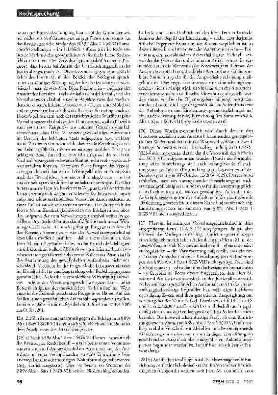 Vorschauseite 4: Aufenthalt in Justizvollzugsanstalt als gewöhnlicher Aufenthalt; Begriff des »Strafvollzugs«; Erstattung von Kosten für Leistungen der Jugendhilfe; gewöhnlicher Aufenthalt bei sog…