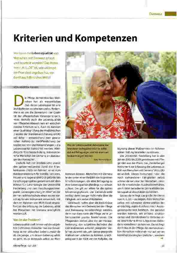 Vorschauseite 1: Kriterien und Kompetenzen