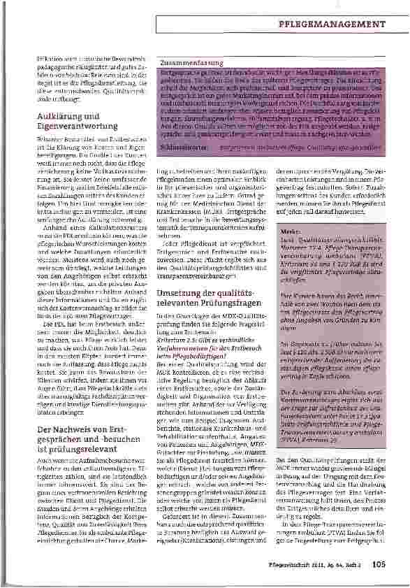 Vorschauseite 2: Kundenorientierung und Marketingstrategie in der ambulanten PflegeAuf das Erstgespräch kommt es an