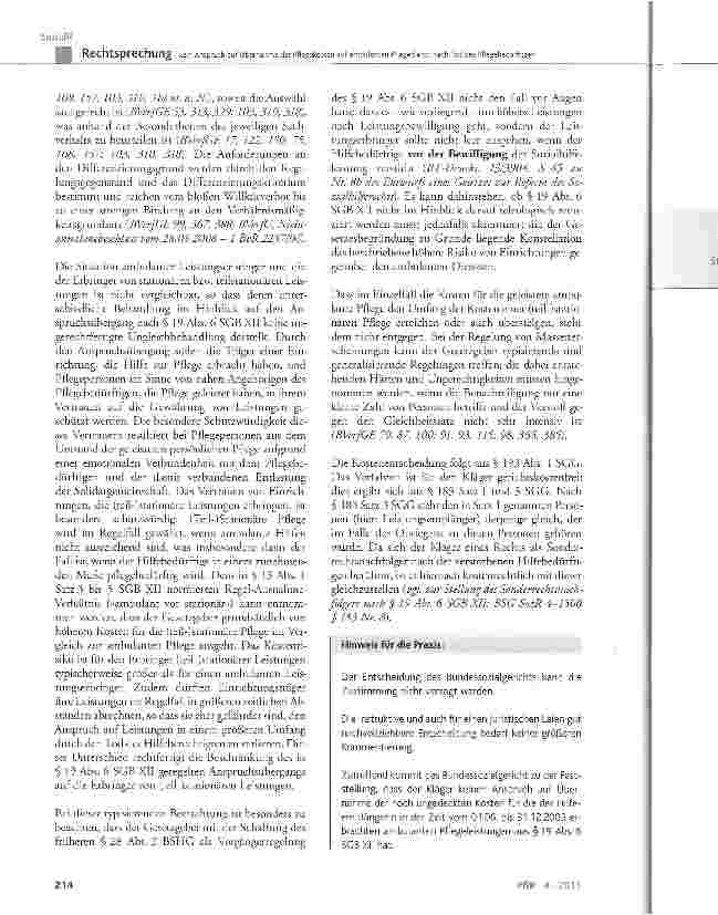 Vorschauseite 4: Kein Anspruch auf Übernahme der Pflegekosten auf ambulanten Pflegedienst nach Tod des Pflegebedürftigen