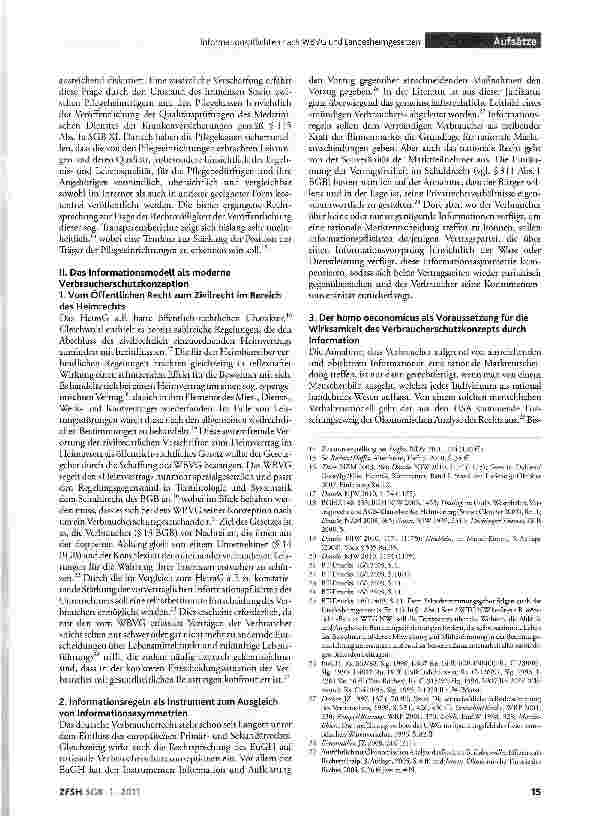 Vorschauseite 2: Informationspfüchten nach dem WBVG und den Landesheimgesetzen: Effektiver Verbraucherschutz durch Transparenzverpflichtungen oder Konfusionseffekt durch Information overload?