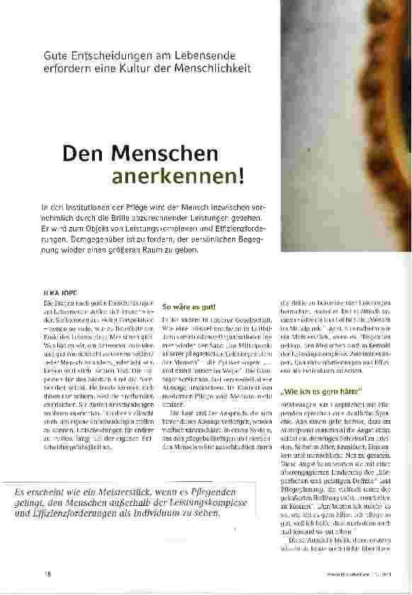 Vorschauseite 1: Den Menschen anerkennen!