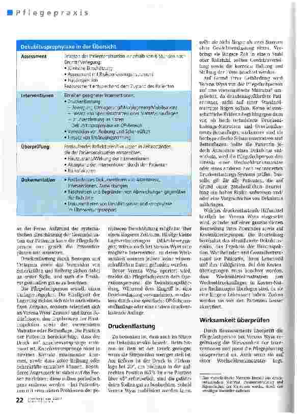 Vorschauseite 3: Akutund LangzeitpflegeWirksame Dekubitusprophylaxe ermöglicht gezielte Pflege