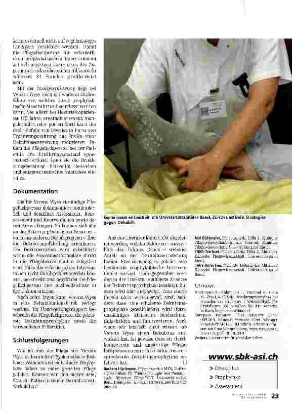 Vorschauseite 4: Akutund LangzeitpflegeWirksame Dekubitusprophylaxe ermöglicht gezielte Pflege