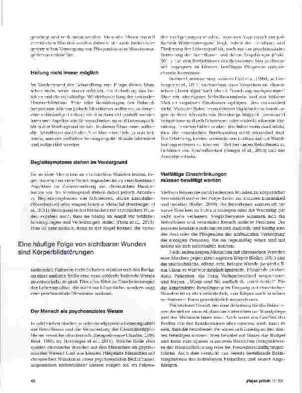 Vorschauseite 2: Psychosoziale Belastung bei nicht heilenden Wunden