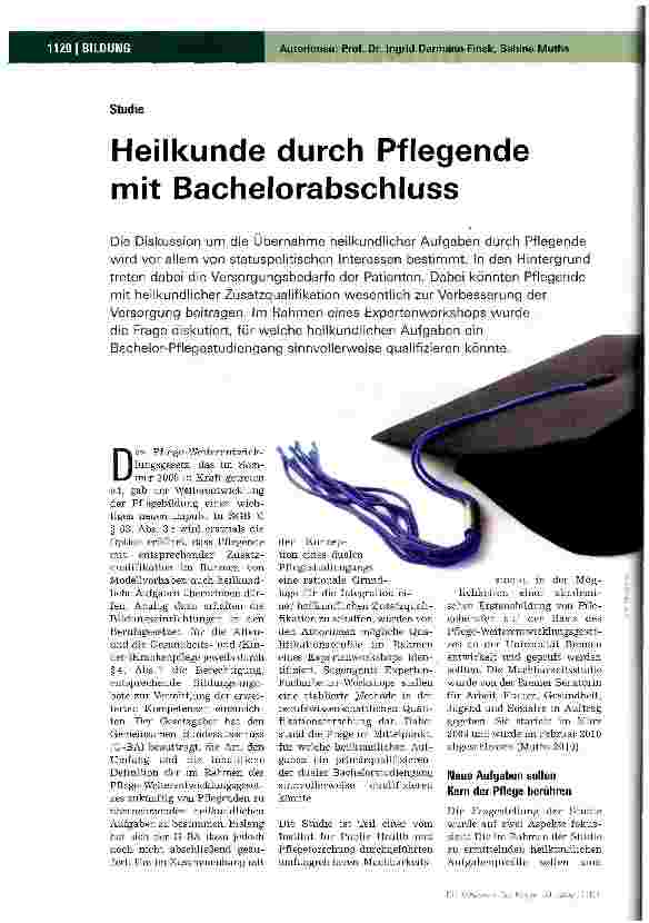 Vorschauseite 1: Heilkunde durch Pflegende mit Bachelorabschluss