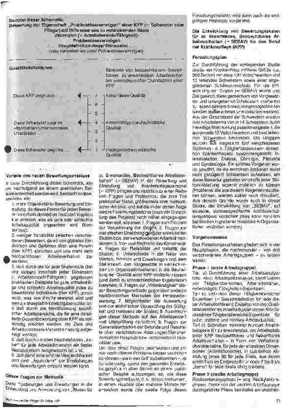 Vorschauseite 4: Zur Bewertung der Arbeitsleitung und Güte von Personal in Krankenhaus - Organisationen Teil I
