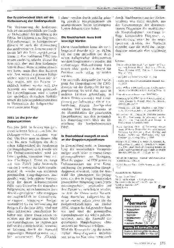 Vorschauseite 3: Damit das Honorarsystem nicht zum Glücksspiel wird:Die rückwirkende DRG-Eingruppierung erfordert die Dokumentation des Wegs zur Hauptdiagnose