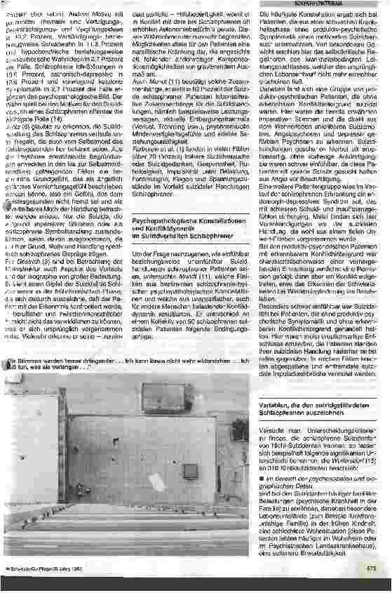 Vorschauseite 2: Zur Suizidalität schizophrener Patienten