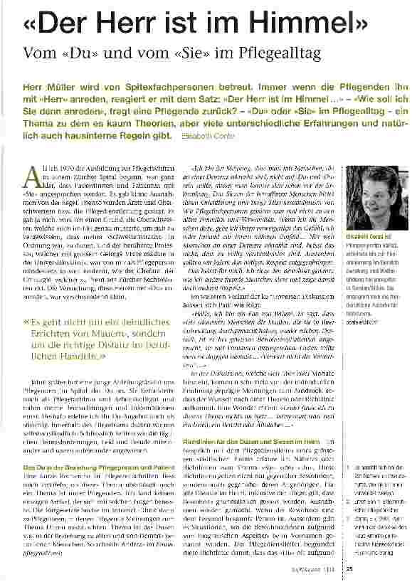 Vorschauseite 1: «Der Herr ist im Himmel»
