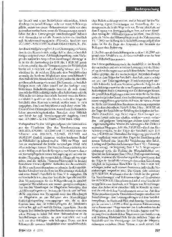 Vorschauseite 3: Berücksichtigung von Einkommen und Vermögen des verstorbenen Sozialhilf eempfängers; Kenntnisgrundsatz;Sonderrechtsnachfolge; Übernahme der Heimunterbringungskosten nach Tod des H…